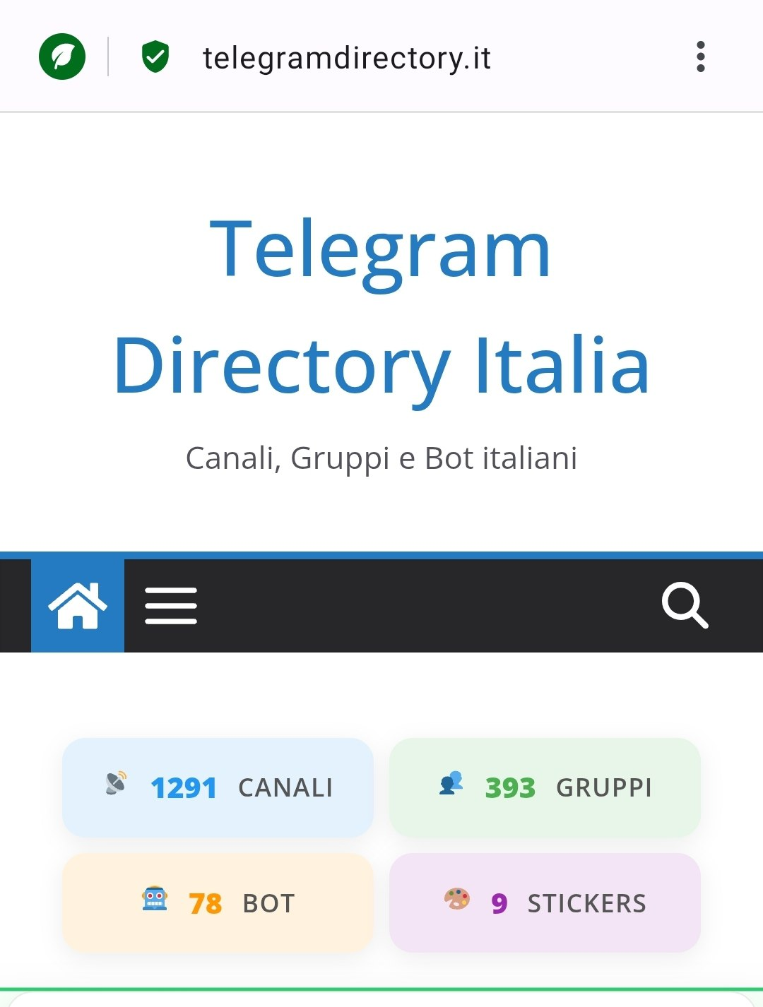 Telegram Directory Italia piattaforma per trovare canali gruppi e bot Telegram